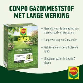 Compo Gazonmest | Compo | 1.5 kg (60 m², Lang werkend) 2373602017 K170116036 - 2