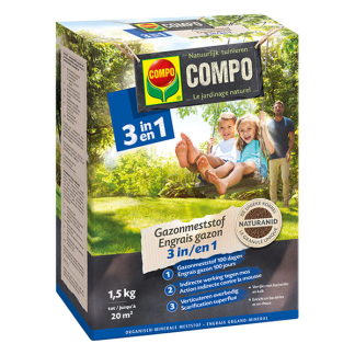 Compo Gazonmest | Compo | 20 m² (3-in-1, Anti-mos, Organisch, 1.5 kg) 2148702017 K170116034