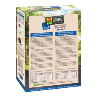 Compo Gazonmest | Compo | 20 m² (3-in-1, Anti-mos, Organisch, 1.5 kg) 2148702017 K170116034 - 2
