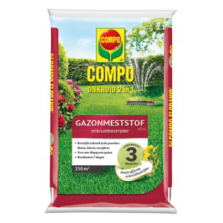 Compo Gazonmest | Compo | 250 m² (2-in-1, Anti-onkruid, 7.5 kg) 2149202017 K170116041 - 1