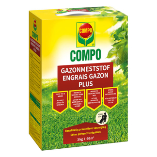 Compo Gazonmest | Compo | 60 m² (Anti-onkruid, Anti-mos, 3 kg) 2860202017 K170116040