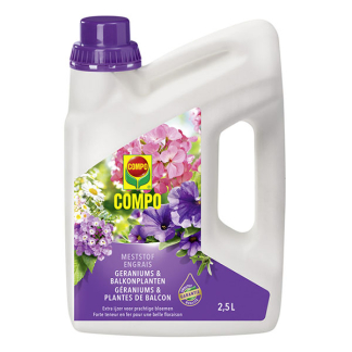 Compo Geraniums en bloeiende planten mest | Compo | 2.5 liter (25 m², Bio-label) 1438232017 K170115955