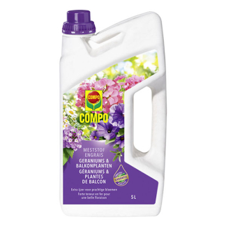 Compo Geraniums en bloeiende planten mest | Compo | 5 liter (50 m², Bio-label) 1432422017 K170115956 - 1