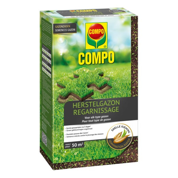 Compo Graszaad herstel | Compo | 50 m² (Snel kiemend, Strooidoos, 1 kg) 1388302017 K170116059 - 1
