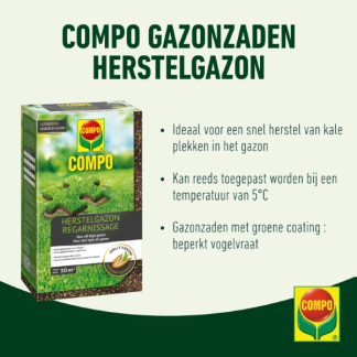 Compo Graszaad herstel | Compo | 50 m² (Snel kiemend, Strooidoos, 1 kg) 1388302017 K170116059 - 3