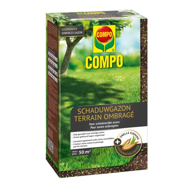 Compo Graszaad schaduw | Compo | 50 m² (Snel kiemend, Strooidoos, 1 kg) 1389602017 K170116060 - 1