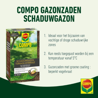 Compo Graszaad schaduw | Compo | 50 m² (Snel kiemend, Strooidoos, 1 kg) 1389602017 K170116060 - 3