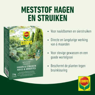 Compo Hagen en coniferen mest | Compo | 2 kg (Hersluitbaar) 1556212017 2561202017 K170116259 - 2