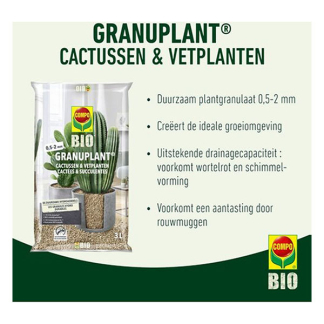 Compo Hydrokorrels cactussen | Compo | 3 liter | Granuplant® (Ook voor vetplanten, Bio-label) 2522501017 K170115944 - 2