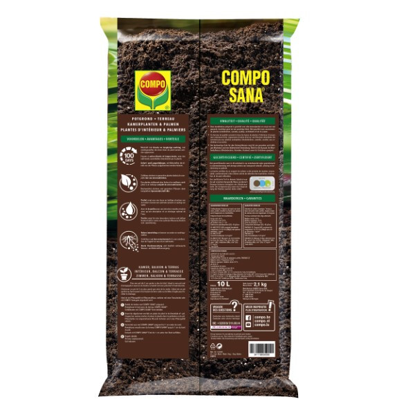 Compo Kamerplanten potgrond | Compo | Sana | 10 liter (Meststof) 1143111017 K170116075 - 2