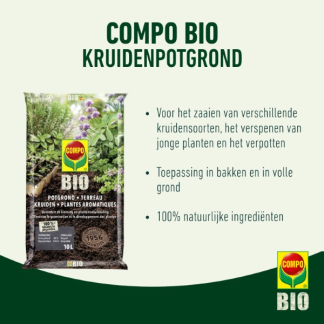 Compo Kruiden potgrond | Compo | 10 liter (Bio-label, Organisch) 1062301017 K170116080 - 2