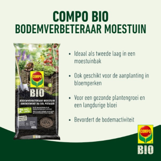 Compo Moestuin bodemverbeteraar | Compo | 40 liter (Natuurlijk, Turfvrij) 2074804017 K170115775 - 2