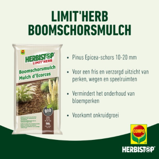 Compo Mulch boomschors | Compo | 50 liter (Pinus Epicea, 10-20 mm, Bio-label) 2339104017 K170116048 - 2