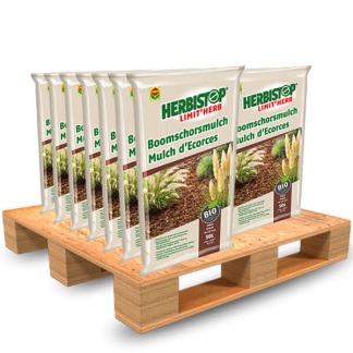 Compo Mulch boomschors pallet | Compo | 1050 liter (Pinus Epicea, 10-20 mm, Bio-label)  W170116048