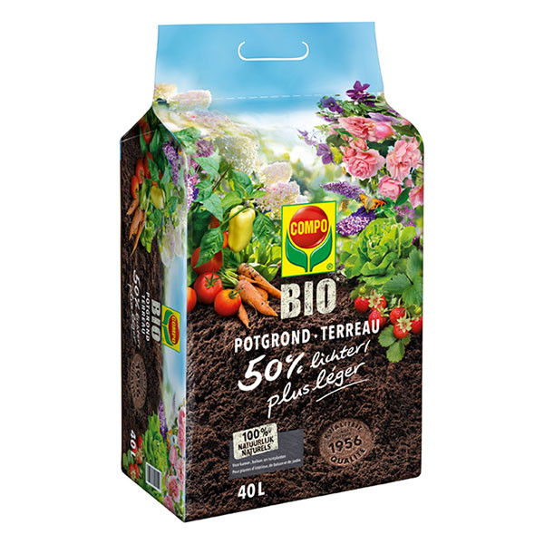 Compo Potgrond | Compo | 40 liter (Universeel, Natuurlijk, Hersluitbaar) 2141714017 K170116261 - 1