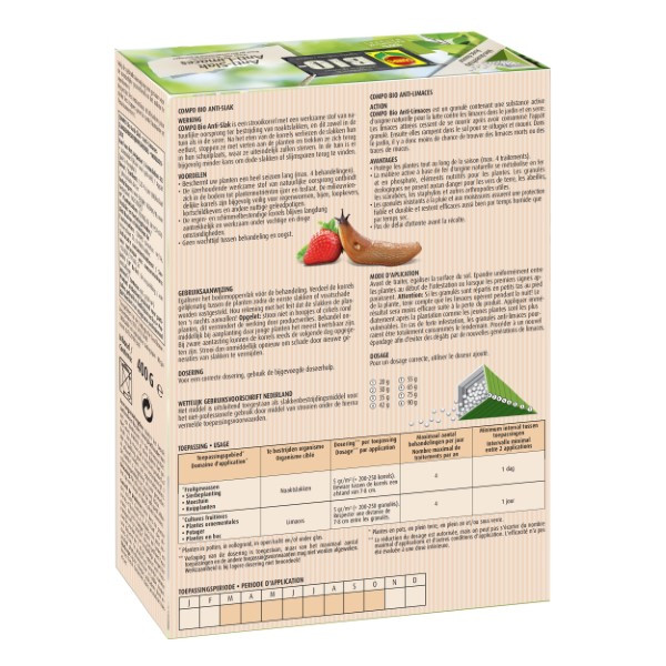 Compo Slakkenkorrels | Compo | 400 gram (Natuurlijk, 80 m²) 2364402017 K170115119 - 2