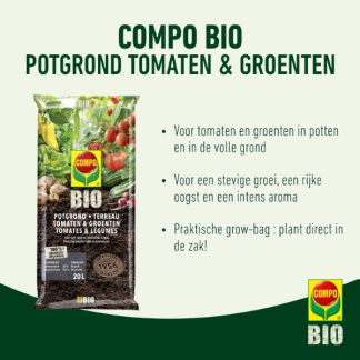 Compo Tomaten en groenten potgrond | Compo | 20 liter (Bio-label, Organisch) 2179708017 K170115762 - 3
