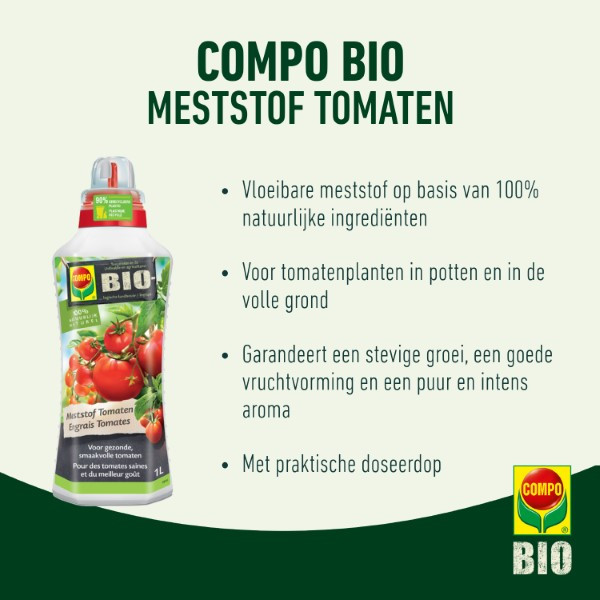 Compo Tomaten voeding | Compo | 1 liter (Natuurlijk, Vloeibaar) 2224702017 K170116092 - 2