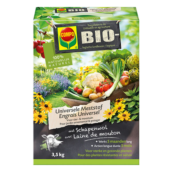Compo Tuinmest | Compo | 3.5 kg (Universeel, Organisch, Hersluitbaar) 2037702017 K170116096 - 1