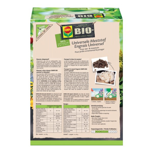 Compo Tuinmest | Compo | 3.5 kg (Universeel, Organisch, Hersluitbaar) 2037702017 K170116096 - 2
