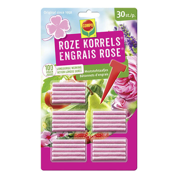Compo Tuinmest | Compo | 30 stuks (Roze korrel, Staafjes, Universeel) 2352602017 K170115954 - 1
