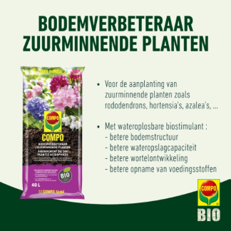 Compo Zuurminnende planten bodemverbeteraar | Compo | 40 liter (Bio-label, Organisch) 2633204017 K170115776 - 2