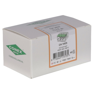 Conex Lasklem | Conex | 3-polig (0.2 tot 4 mm², Herbruikbaar, 40 stuks) 00.531.57 CH1403 K100100553 - 5