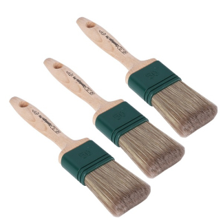 Copenhagen Pro Platte kwast | Copenhagen Pro | 3 stuks | Maat 2½ inch (Houten steel, Synthetisch)  V180107111 - 1