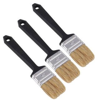 Copenhagen Pro Platte kwast | Copenhagen Pro | 3 stuks | Maat 40 (Kunststof steel, Wit varkenshaar)  V180107091