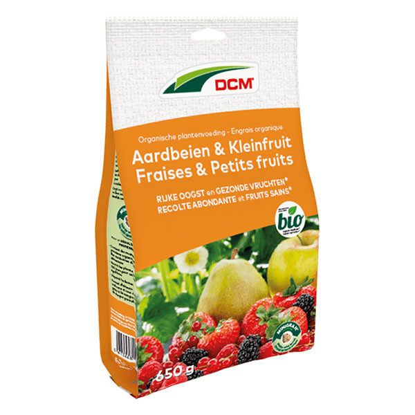 DCM Aardbeien en kleinfruit mest | DCM | 650 gram (8 m², Organisch, Bio-label) 1007575 K170115928 - 1
