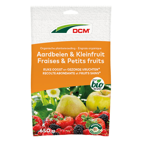 DCM Aardbeien en kleinfruit mest | DCM | 650 gram (8 m², Organisch, Bio-label) 1007575 K170115928 - 3