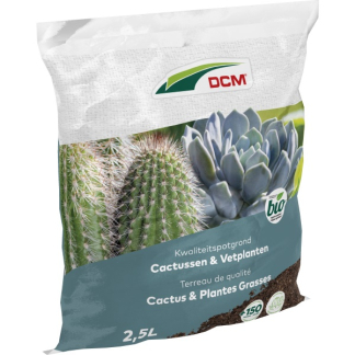 DCM Cactus en vetplanten potgrond | DCM | 2.5 L (Bio-label) 1004470 K170505120 - 1