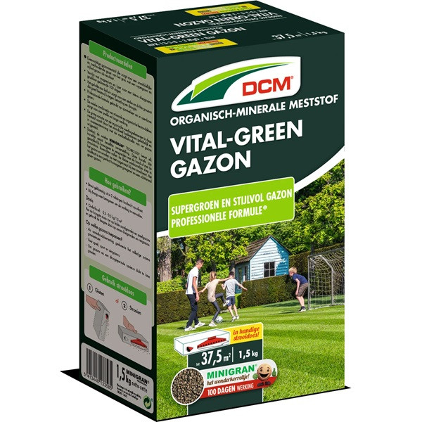 DCM Gazonmest Vital-Green | DCM | 1.5 kg (37.5 m², MINIGRAN®) 1003785 K170505375 - 1