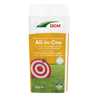 DCM Gazonvoeding all-in-one | DCM | 300 m² (15 kg, MINIGRAN®, Anti onkruid & mos) 1005846 K170505359 - 1