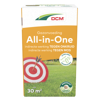 DCM Gazonvoeding all-in-one | DCM | 30 m² (1.5 kg, MINIGRAN®, Anti onkruid & mos) 1005845 K170505356 - 2