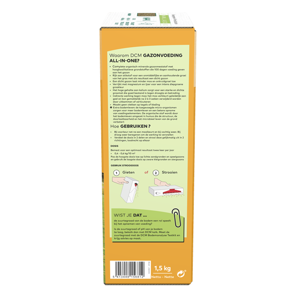 DCM Gazonvoeding all-in-one | DCM | 30 m² (1.5 kg, MINIGRAN®, Anti onkruid & mos) 1005845 K170505356 - 5