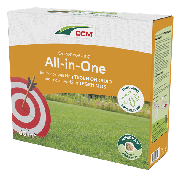 DCM Gazonvoeding all-in-one | DCM | MINIGRAN® | 60 m² (3 kg, Anti onkruid & mos) 1005960 K170505357 - 2