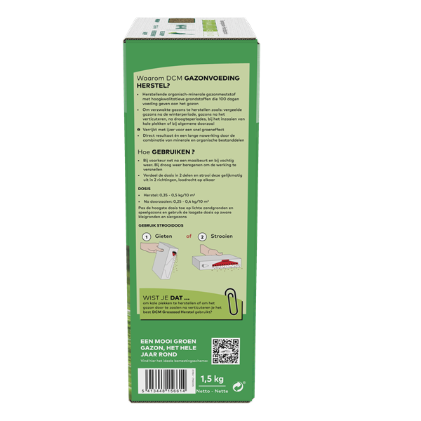 DCM Gazonvoeding herstel | DCM | 40 m² (1.5 kg, MINIGRAN®) 1005875 K170505363 - 5