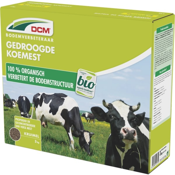 DCM Gedroogde koemest | DCM | 3 kg (Universeel, Organisch, Bio-label) 1003419 K170505039 - 3