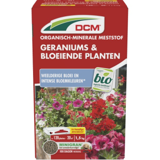 DCM Geraniums en bloeiende planten mest | DCM | 20 m² (1.5 kg, Bio-label) 1003789 K170505072 - 