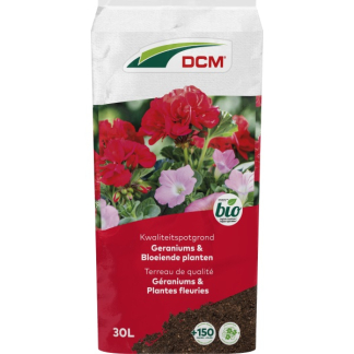 DCM Geraniums en bloeiende planten potgrond | DCM | 30 liter (Bio-label) 1004502 K170505122 - 
