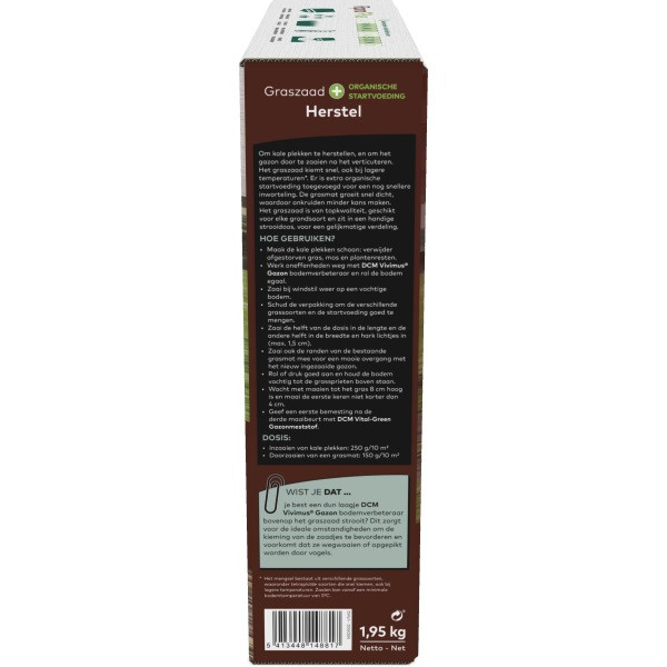 DCM Graszaad herstel | DCM | 130 m² (Snel kiemend, Meststof, Strooidoos, 1.95 kg) 1004774 K170115655 - 5
