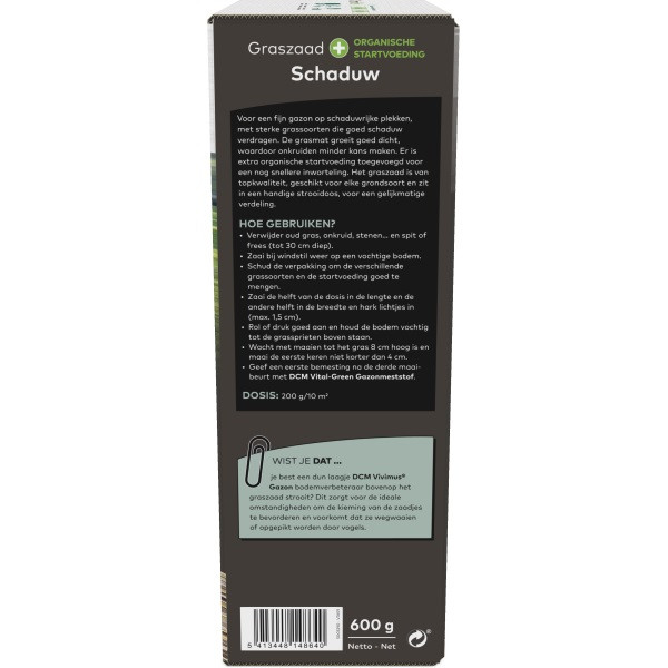 DCM Graszaad schaduw | DCM | 30 m² (Strooidoos, Meststof, 600 gram) 1004746 K170115660 - 5