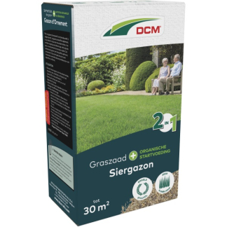 DCM Graszaad siergazon 2-in-1 | DCM | 30 m² (Strooidoos, Meststof, 600 gram) 1004747 K170115665 - 1