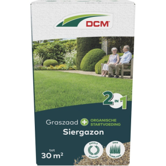 DCM Graszaad siergazon 2-in-1 | DCM | 30 m² (Strooidoos, Meststof, 600 gram) 1004747 K170115665 - 2