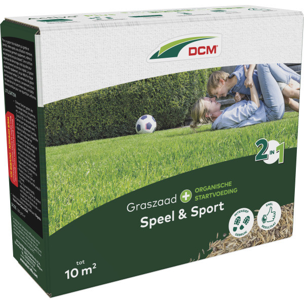 DCM Graszaad speelgazon 2-in-1 |  DCM | 10 m² (Meststof, Strooidoos, 200 gram) 1004741 K170115653 - 1