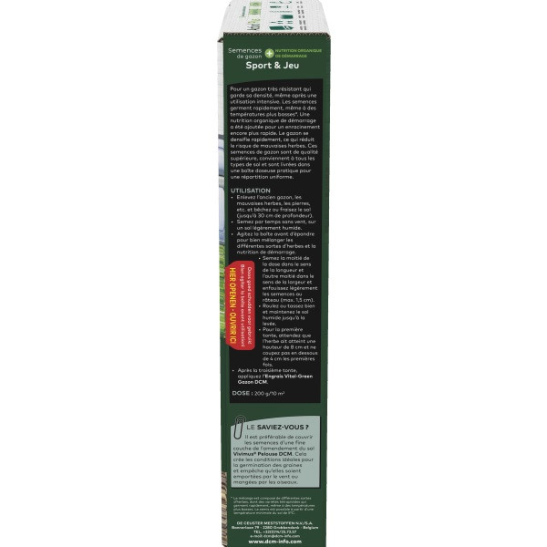 DCM Graszaad speelgazon 2-in-1 | DCM | 30 m² (Meststof, Strooidoos, 600 gram) 1004745 K170115652 - 4