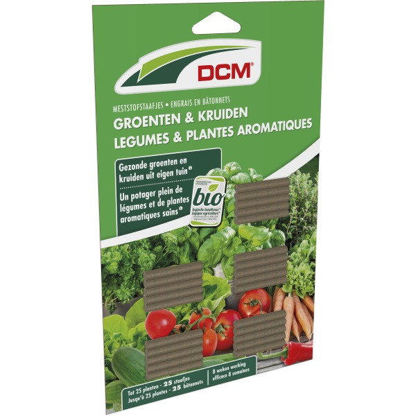 DCM Groenten en kruiden mest | DCM | 25 stuks (Staafjes, Bio-label) 1002802 K170505108 - 1