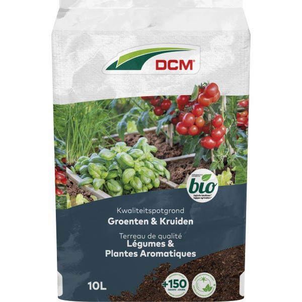 DCM Groenten en kruiden potgrond | DCM | 10 liter (Bio-label) 1004480 1004487 K170505124 - 2