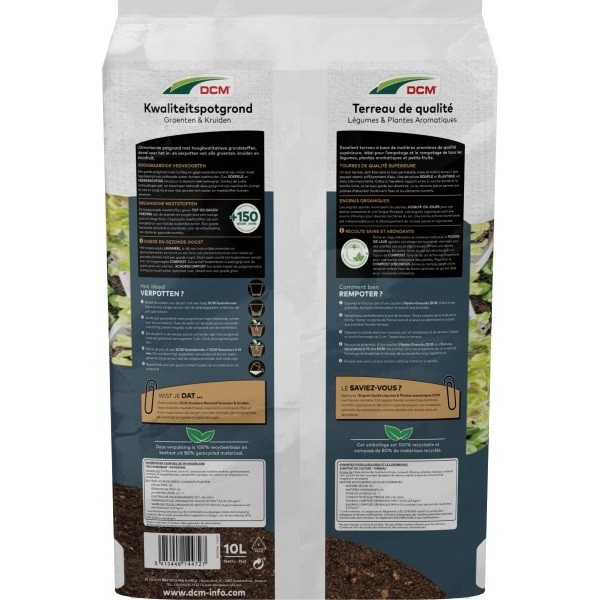 DCM Groenten en kruiden potgrond | DCM | 10 liter (Bio-label) 1004480 1004487 K170505124 - 6